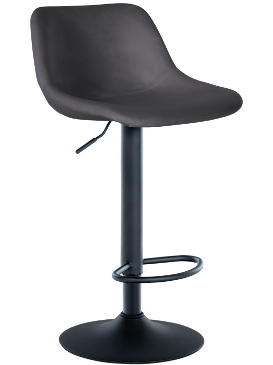 Scaun de bar Loft catifea, gri închis