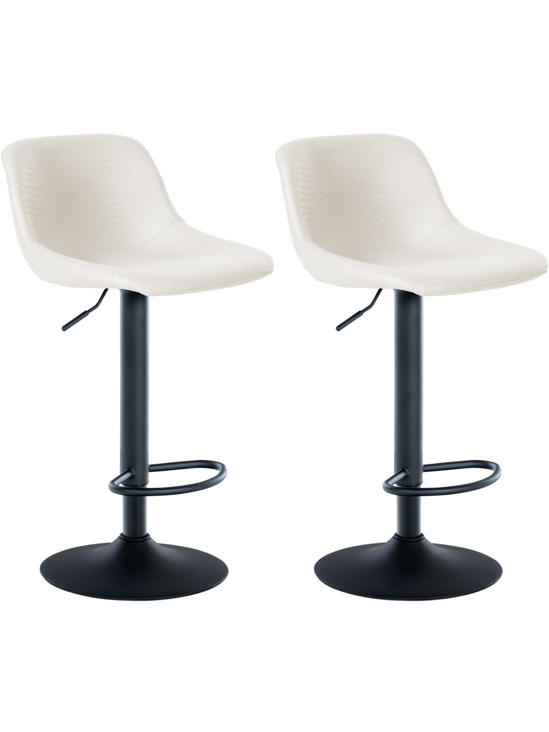 Set 2 scaune de bar Loft imitatie piele, crem