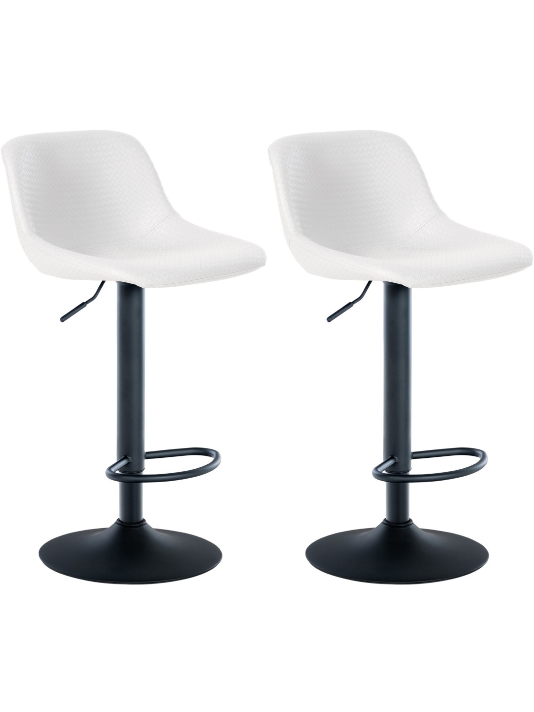 Set 2 scaune de bar Loft imitatie piele, alb