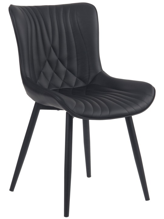 Scaun Brady imitatie piele, negru