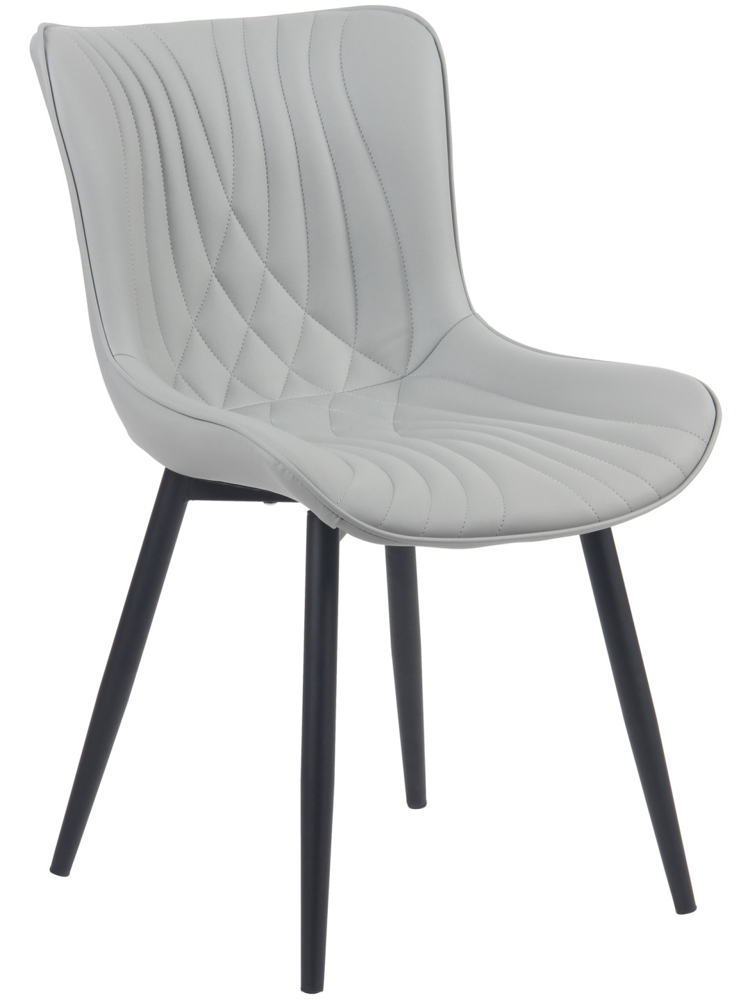 Scaun Brady imitatie piele, gri