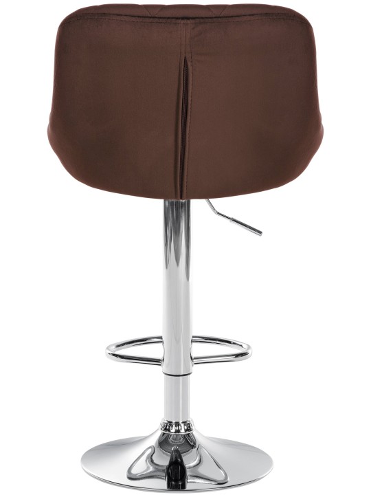 Scaun de bar Lazio catifea crom, maro