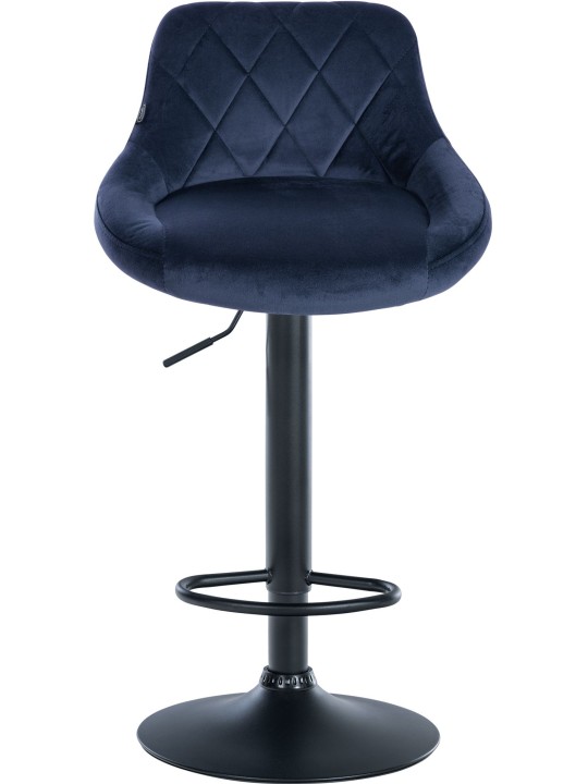 Scaun de bar catifea Lazio, albastru