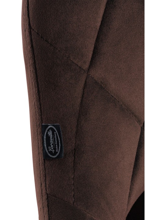 Scaun de bar catifea Lazio, maro