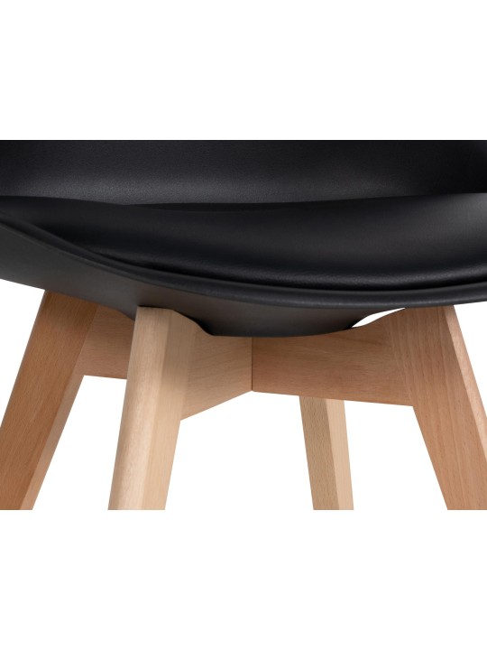 Set de 6 scaune de sufragerie Ramsey, negru