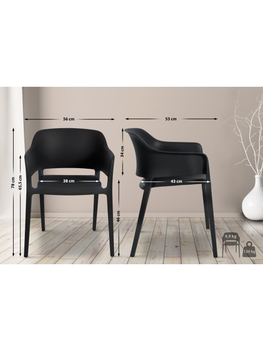 Scaun stivuitor Puebla, negru Scaun stivuitor Puebla, negru