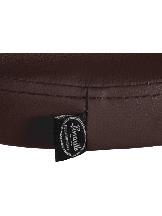 Scaun de bar Ponte imitatie piele crom, maro Scaun de bar Ponte imitatie piele crom, maro