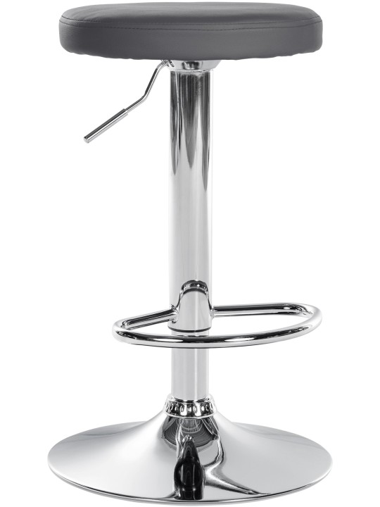 Scaun de bar Ponte imitatie piele crom, gri Scaun de bar Ponte imitatie piele crom, gri