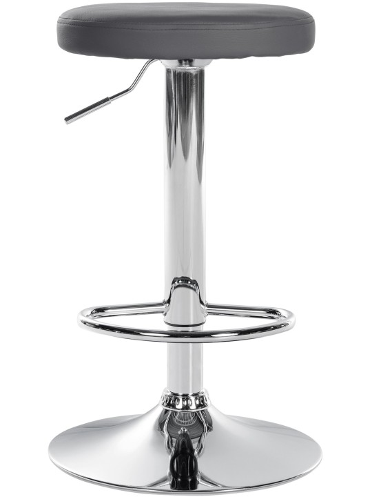 Scaun de bar Ponte imitatie piele crom, gri Scaun de bar Ponte imitatie piele crom, gri