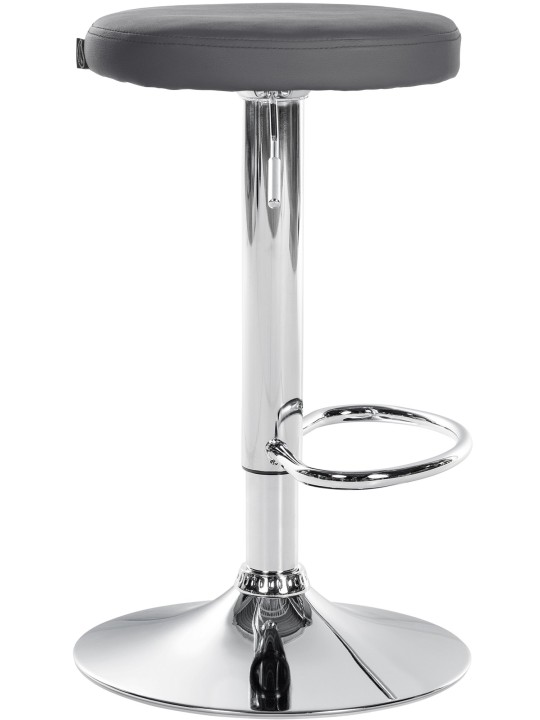 Scaun de bar Ponte imitatie piele crom, gri Scaun de bar Ponte imitatie piele crom, gri