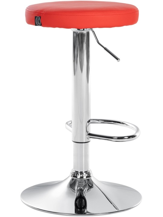 Scaun de bar Ponte imitatie piele crom, roșu Scaun de bar Ponte imitatie piele crom, roșu