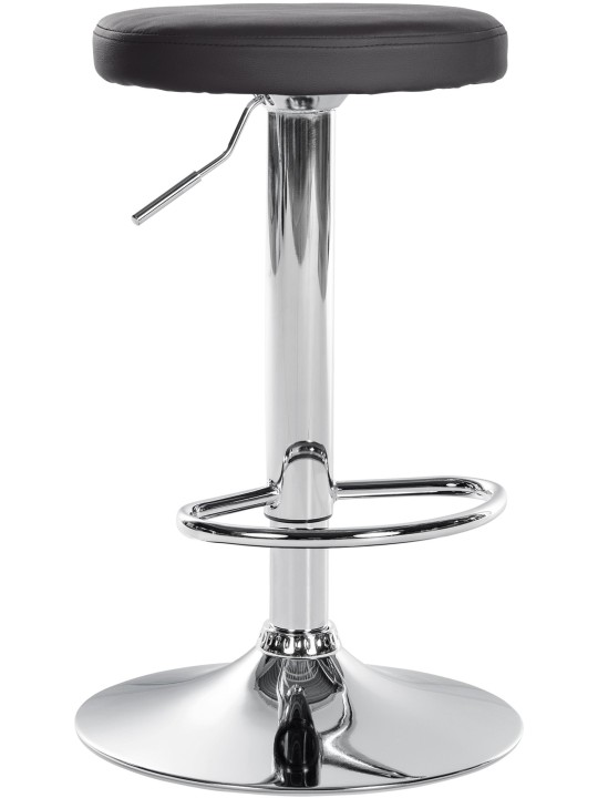 Scaun de bar Ponte imitatie piele crom, negru Scaun de bar Ponte imitatie piele crom, negru