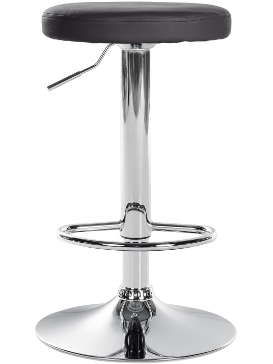 Scaun de bar Ponte imitatie piele crom, negru Scaun de bar Ponte imitatie piele crom, negru