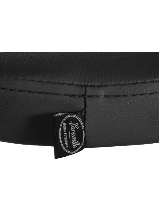 Scaun de bar Ponte imitatie piele crom, negru Scaun de bar Ponte imitatie piele crom, negru