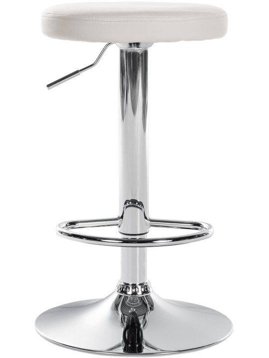 Scaun de bar Ponte imitatie piele crom, alb Scaun de bar Ponte imitatie piele crom, alb