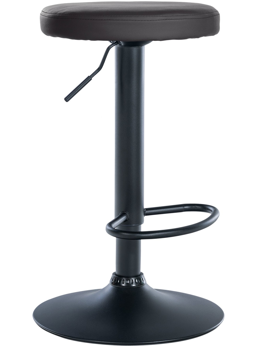 Scaun de bar Ponte imitatie piele, negru