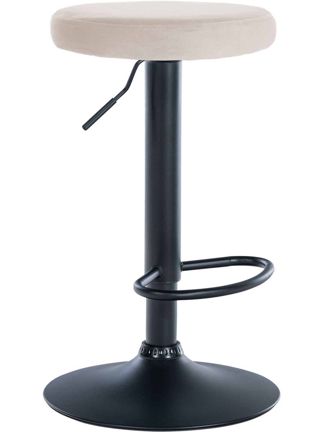 Scaun de bar Ponte catifea, crem