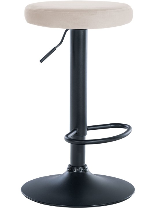 Scaun de bar Ponte catifea, crem