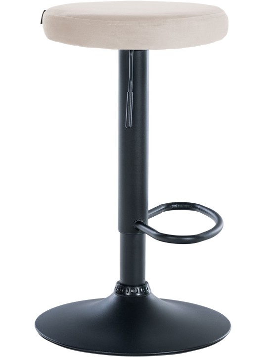 Scaun de bar Ponte catifea, crem
