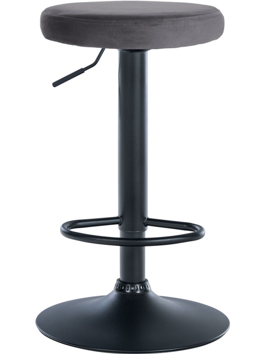 Scaun de bar Ponte catifea, gri închis