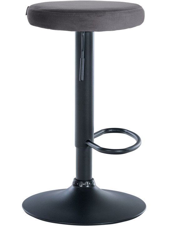 Scaun de bar Ponte catifea, gri închis