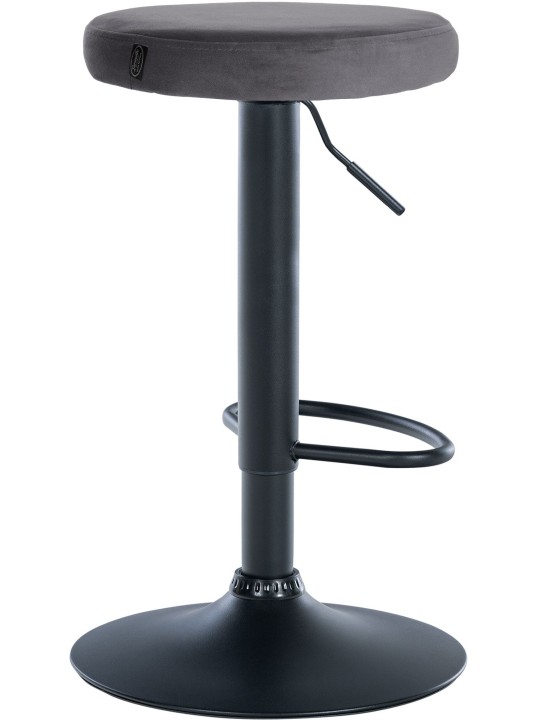 Scaun de bar Ponte catifea, gri închis
