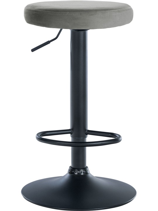 Scaun de bar Ponte catifea, gri