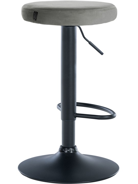 Scaun de bar Ponte catifea, gri