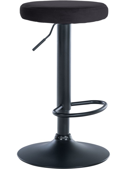 Scaun de bar Ponte catifea, negru