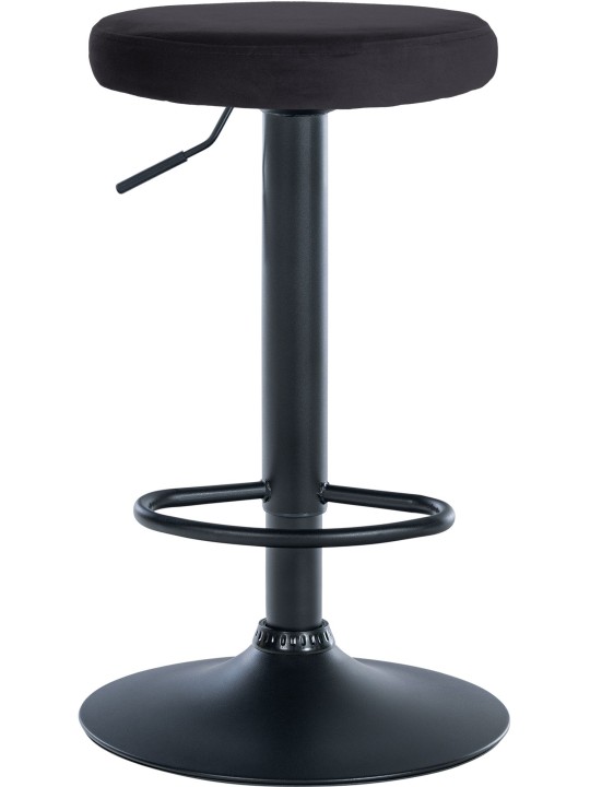 Scaun de bar Ponte catifea, negru
