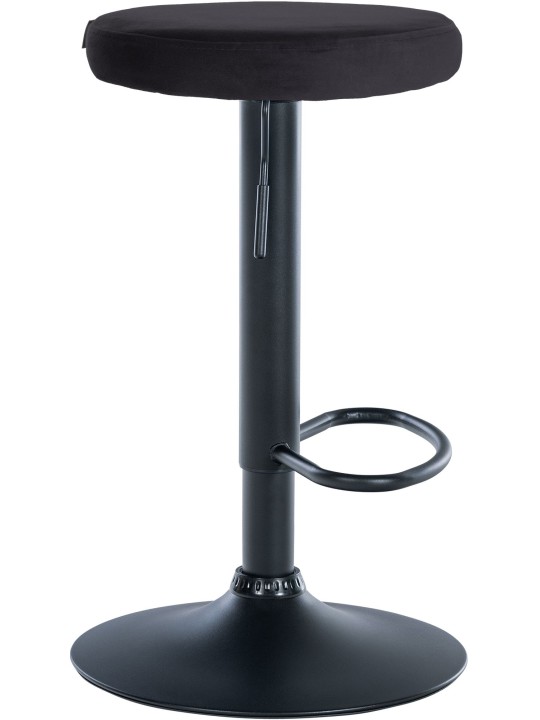 Scaun de bar Ponte catifea, negru