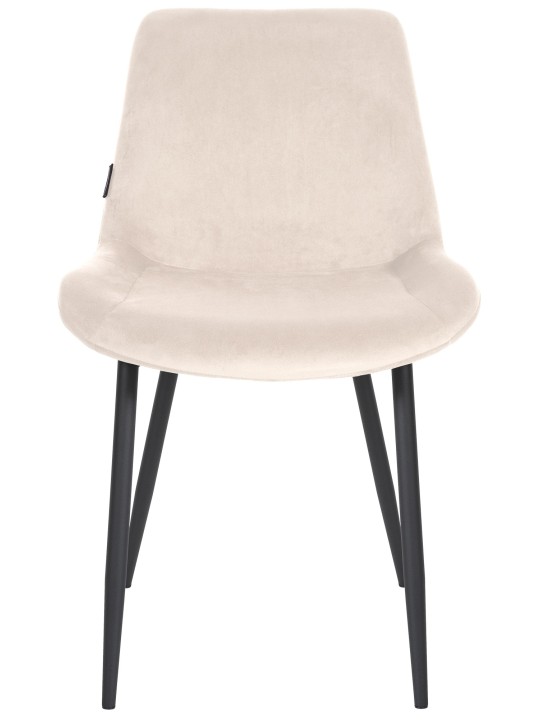 Scaun de sufragerie Victoria catifea, crem