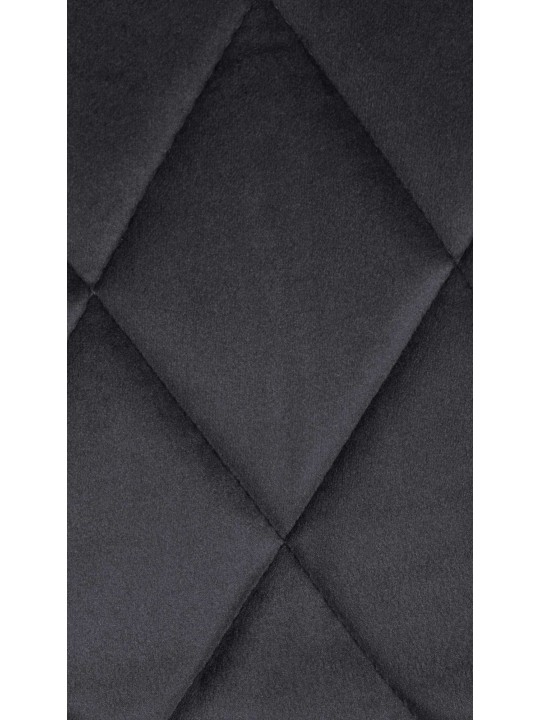 Scaun de bar Lazio catifea crom, gri închis