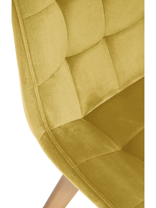 Scaun Brook catifea, galben