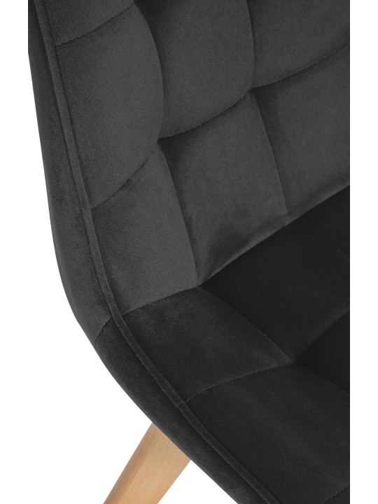 Scaun Brook catifea, negru