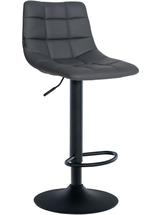 Set 2 scaune de bar Jerry imitatie piele, gri