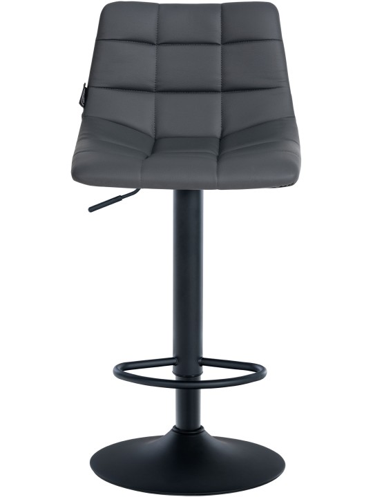 Set 2 scaune de bar Jerry imitatie piele, gri