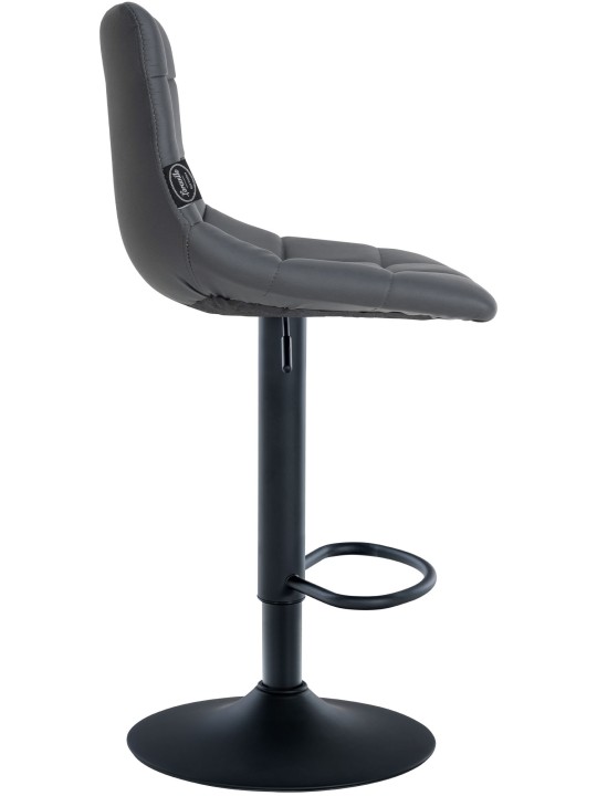 Set 2 scaune de bar Jerry imitatie piele, gri