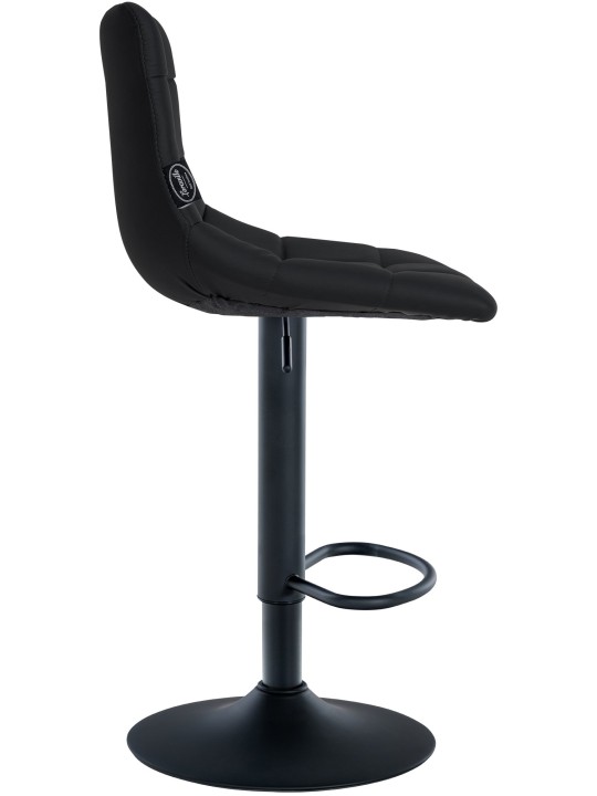 Set 2 scaune de bar Jerry imitatie piele, negru