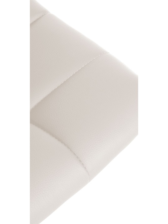 Set 2 scaune de bar Jerry imitatie piele, alb Set 2 scaune de bar Jerry imitatie piele, alb