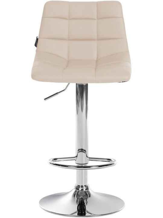 Set 2 taburete de bar Jerry imitatie piele crom, crem Set 2 taburete de bar Jerry imitatie piele crom, crem