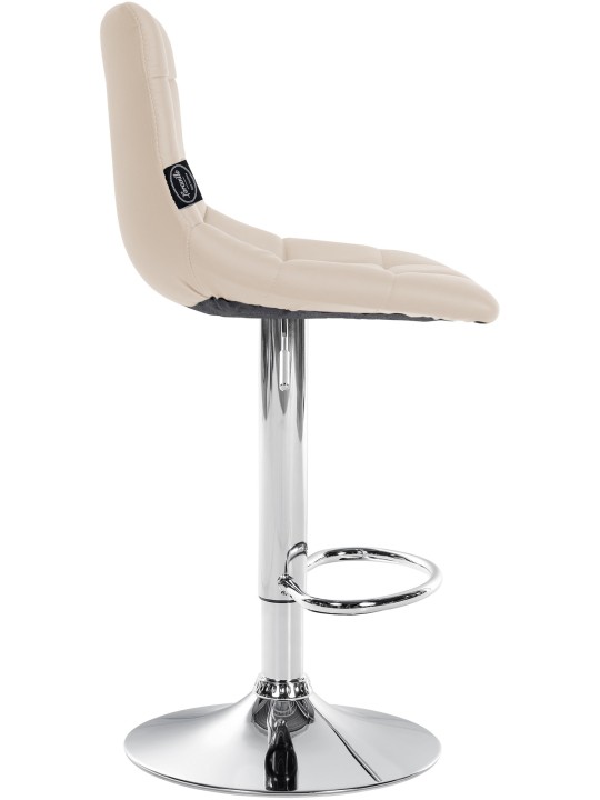 Set 2 taburete de bar Jerry imitatie piele crom, crem Set 2 taburete de bar Jerry imitatie piele crom, crem