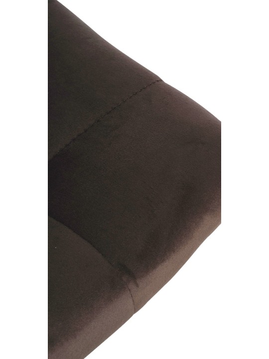 Set 2 scaune de bar Jerry catifea crom, maro