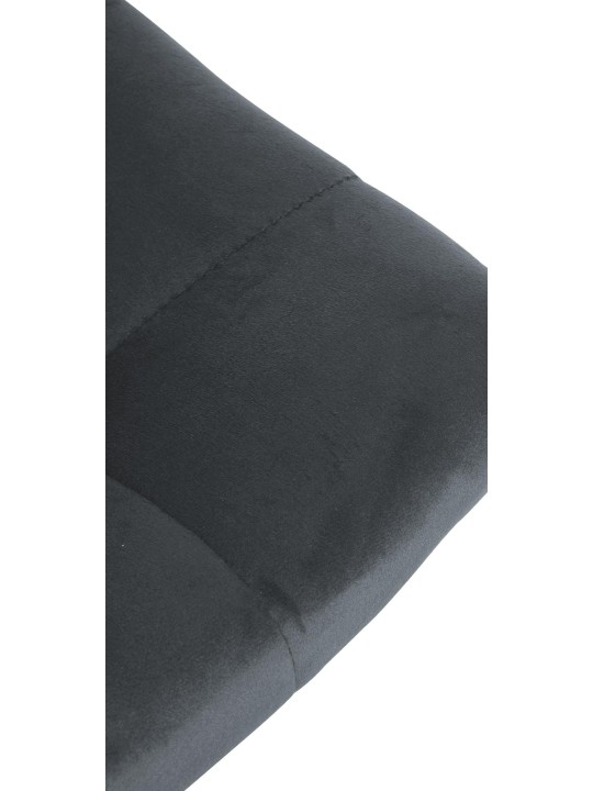 Set 2 scaune de bar Jerry catifea crom, gri închis