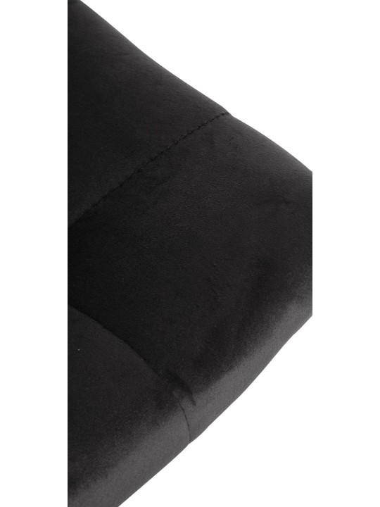 Set 2 scaune de bar Jerry catifea crom, negru