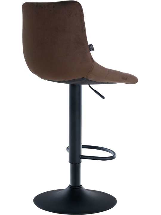 Set 2 scaune de bar Jerry catifea, maro