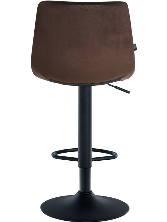 Set 2 scaune de bar Jerry catifea, maro