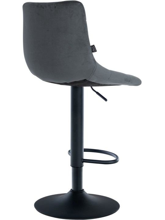 Set 2 scaune de bar Jerry catifea, gri închis