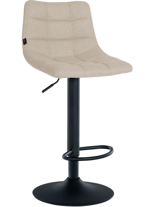 Set 2 taburete de bar tesatura Jerry, crem