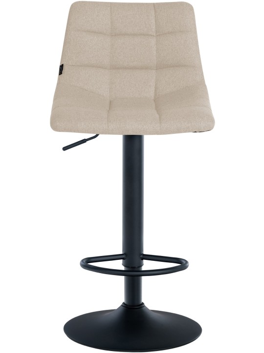 Set 2 taburete de bar tesatura Jerry, crem